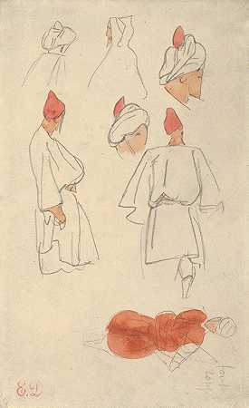 欧仁·德拉克罗瓦的《七项摩洛哥男装研究》