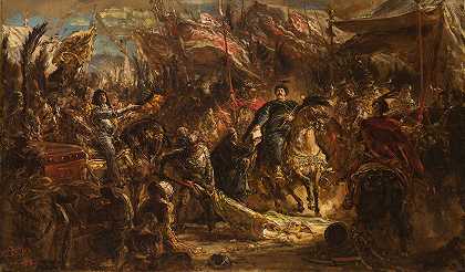 “扬三世·索比耶斯基递给卡农·登霍夫一封信，信中载有扬·马特伊科1683年在维也纳战胜土耳其人的信息