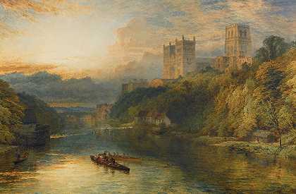 亨利·道森（Henry Dawson）的《河畔达勒姆大教堂》（Durham Cathedral From The River）