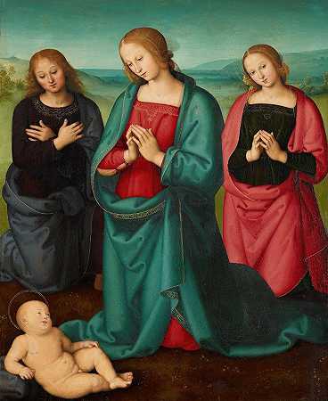 《圣母和圣徒崇拜基督的孩子》（Pietro Perugino著）