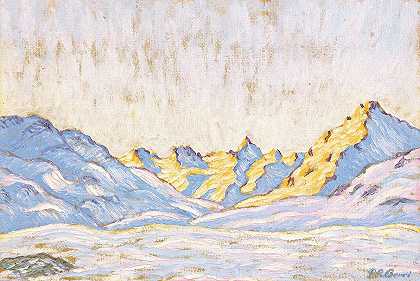 彼得·罗伯特·贝里（Peter Robert Berry）的《冬季风景（伯尔尼那山口）》