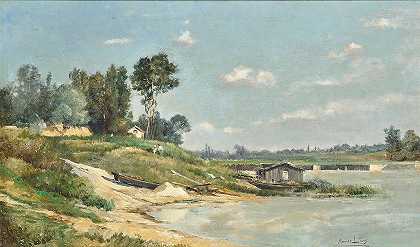 莫里斯·李维斯的《河流风景》