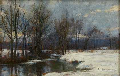 休·博顿·琼斯的《冬季风景》