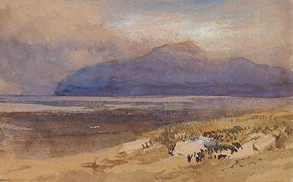克拉克森·斯坦菲尔德的《苏格兰山地风景》