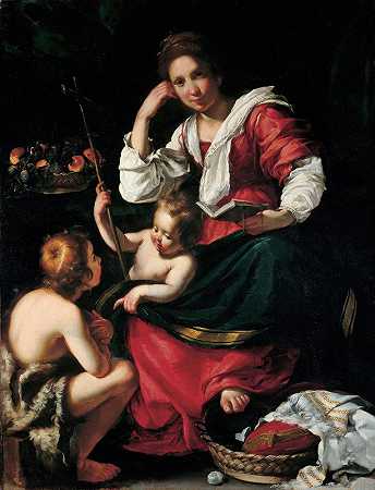 贝尔纳多·斯特罗齐的《圣母与婴儿圣约翰》
