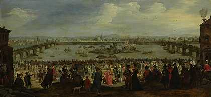 “1619年7月25日，佛罗伦萨阿诺河上织工行会和染工行会之间的模拟战”，荷兰大师