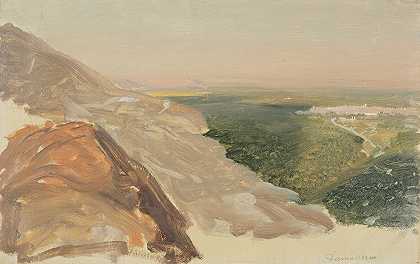 弗雷德里克·埃德温·丘奇（Frederic Edwin Church）从山上看到叙利亚大马士革的平原