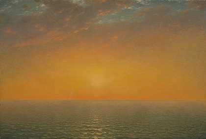 约翰·弗雷德里克·肯塞特的《海上日落》
