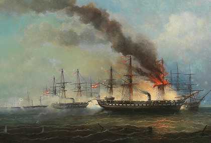 “1864年5月9日，约瑟夫·卡尔·贝托尔德·普特纳在赫尔戈兰的海战
