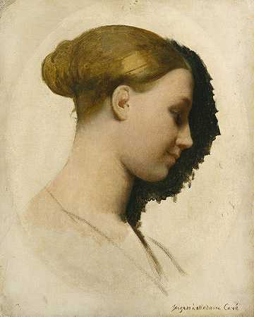 让-奥古斯特·多米尼克·安格斯的《爱德蒙·卡韦夫人》（玛丽·埃莉莎贝斯·布拉沃特，生于1810年）