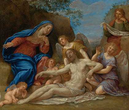 弗朗西斯科·阿尔巴尼的《与圣母、圣约翰和天使的哀悼》
