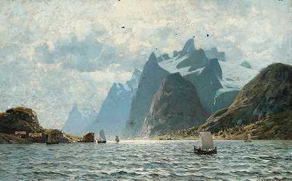 《挪威峡湾上的渔船》阿德尔斯汀·诺曼著