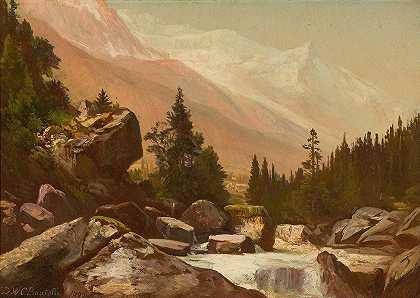 德威特·克林顿·鲍特尔的《山川风景与溪流》