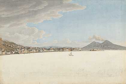乔瓦尼·巴蒂斯塔·卢西里的《那不勒斯湾与维苏威山脉和索马》