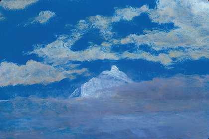 阿尔伯特·比尔斯塔特的《山峰云研究》