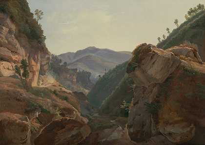 让·查尔斯·约瑟夫·雷蒙德的《通往那不勒斯之路的山景》