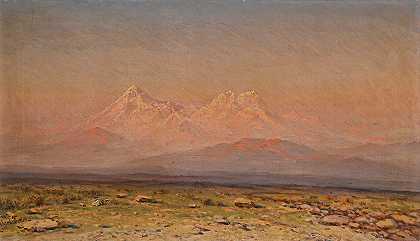 伊利亚·尼古拉耶维奇·赞科夫斯基的《日落之山》