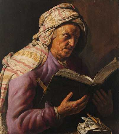 Jan Lievens的《老妇人读书》