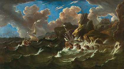 长老彼得·穆利耶的《暴风雨中的大海》