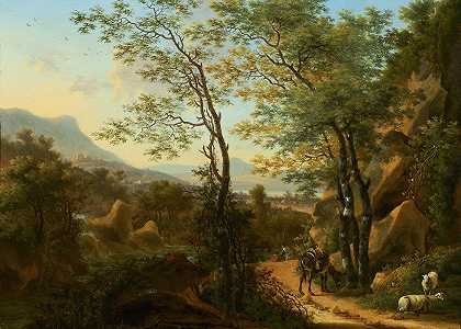 Willem de Heusch的《意大利的山地风景》