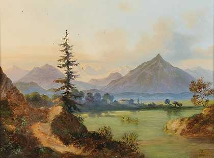 阿道夫·海因里希·利尔的《山中湖》