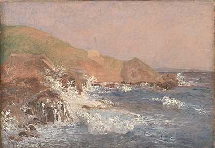 克里斯滕·科布克（Christen Købke）的《波涛汹涌的海岸，卡普里》