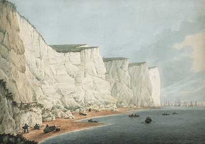 塞缪尔·阿特金斯（Samuel Atkins）的《海岸外的舰队》（The Fleet of The Coast，Beachy Head）
