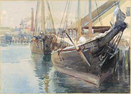 多拉·路易丝·默多克的《码头上的船》