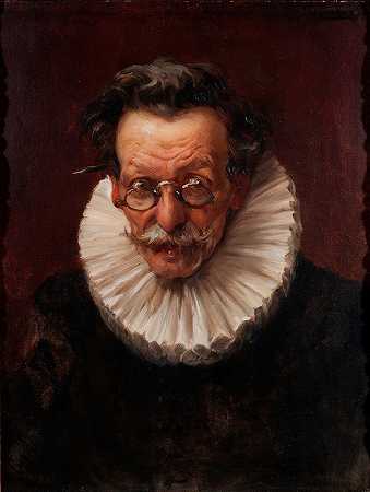 何塞·拉内塞斯（JoséLlaneces）《身着菲利普四世统治风格的老人肖像》