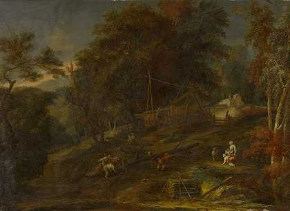 马克西米利安·约瑟夫·辛纳格尔（Maximilian Joseph Schinnagl）的《森林风景与Staffage人物》