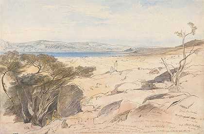 《死海》，1858年4月16日和17日，爱德华·李尔著