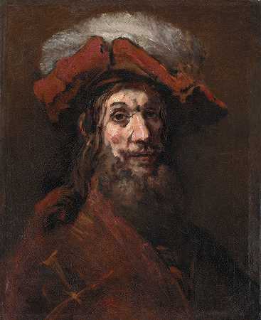 伦勃朗·范·里恩（Rembrandt van Rijn）的《猎鹰骑士》素描，被称为“十字军”