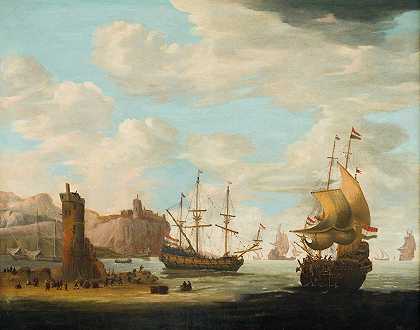亚当·西洛的《高船海景》