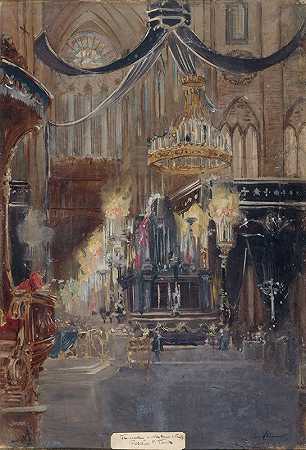 1899年2月23日，费利克斯·福雷总统在圣母院举行的葬礼。