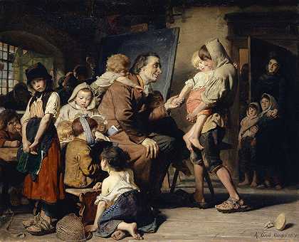 Konrad Grob的“Pestalozzi With The Orphans Of Stans”