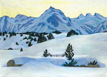 《马洛哈附近的冬季风景》沃尔特·冯·拉克特谢尔著