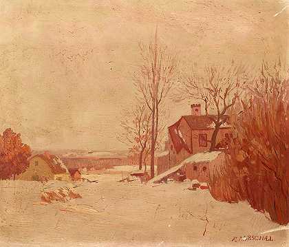 弗兰克·霍华德·马夏尔的《冬季风景》