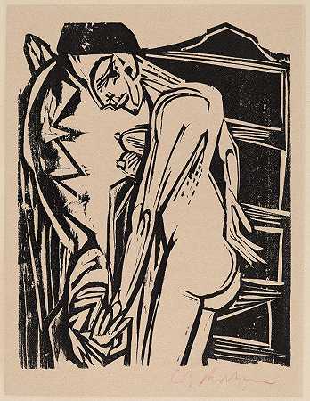恩斯特·路德维希·凯尔希纳的《内阁前的女性裸体》
