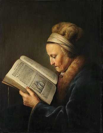 Gerrit Dou的《老妇人读书》