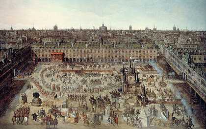 1612年4月5日至7日，路易十三与安妮·奥地利结婚之际，者在皇家广场举行了一场盛大的旋转木马比赛，这是《荣耀骑士》的一部小说