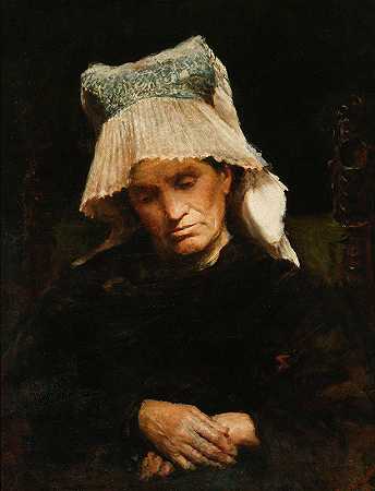 《戴帽子的老妇人》莱昂·维奇·考夫斯基（Leon Wyczółkowski）