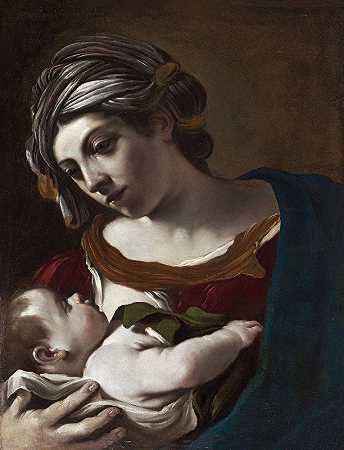 《圣母与孩子》（Guercino）
