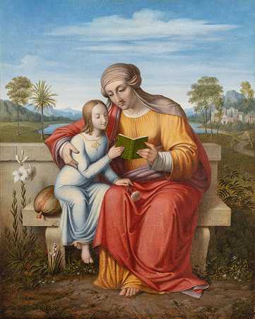 约翰·路德维格·伦德的《圣安妮教圣母读书》