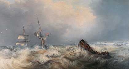 威廉·乔伊的《冬季海上沉船》