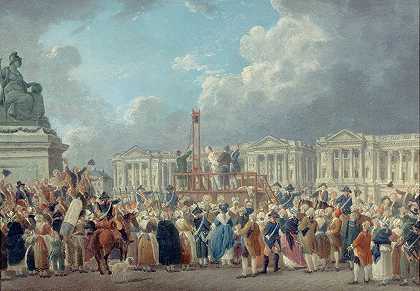 “一个重要的处决，革命广场，皮埃尔·安托万·德马奇