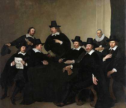 “尼乌韦·齐兹户外救济穷人研究所摄政，阿姆斯特丹，1650年，雅各布·阿德里安斯·巴克