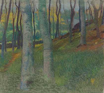 卢西安·奥特的《森林风景》