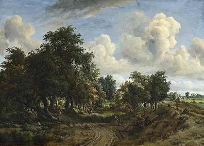 Meindert Hobbema的《森林风景》