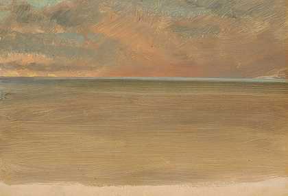 弗雷德里克·埃德温·丘奇的《远处有冰帽的海景》