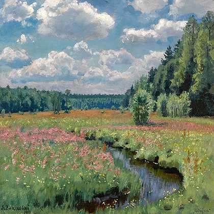 斯坦尼斯拉夫·尤利亚诺夫·朱可夫斯基的《夏日草甸，波波伊卡》